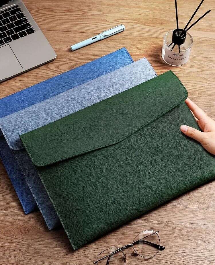 toteBag Shoulder bag ROSE NOIRE A4 Leather Handheld Document Folder File Bag Mulei Waterproof Data Business Briefcase