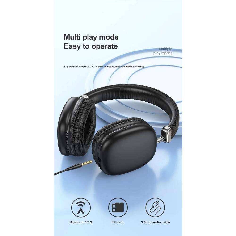Designer brand smart Bluetooth 5.3 over wireless headset Pro Max is suitable for various mobile phones