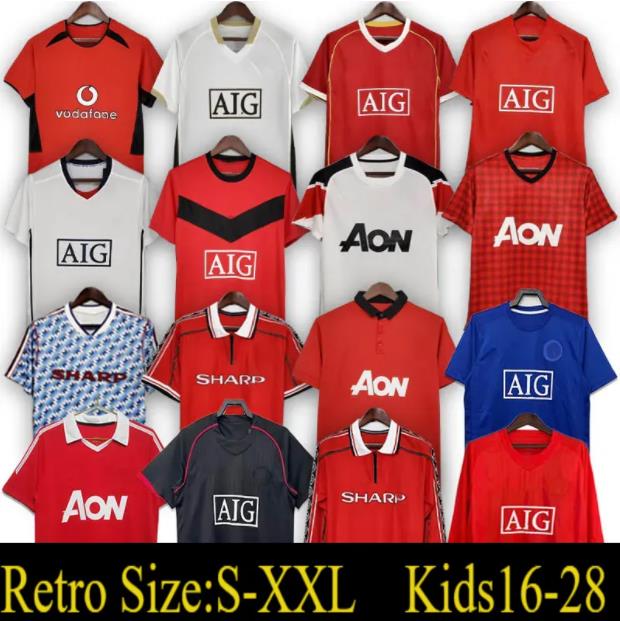 Retro Soccer Jerseys united Long Sleeved 2006 2007 2008 Ronaldo Rooney Giggs Nani Home Away Scholes Tevez BERBATOV VIDIC Vintage Classic Football Shirs