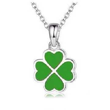 Pendant Necklace for Women Red Black Green Clavicle Chain 925 Silver Plated Cute Princess Style Z250910