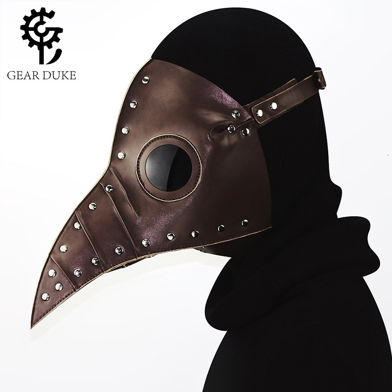 Steampunk Halloween Plague Doctor Long Beak Mask Headgear Cosplay Performance Party Props ddmymoon