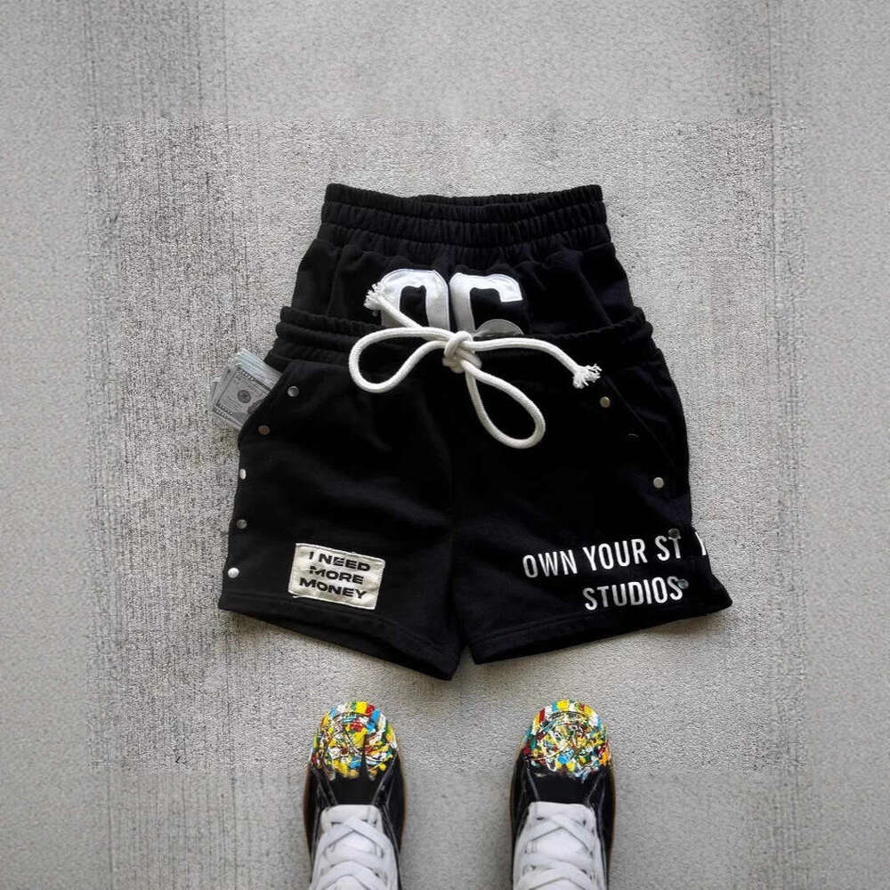 Summer Casual New Style Loose Sports Trendy Unisex Fake Two-Piece Shorts Letter Print