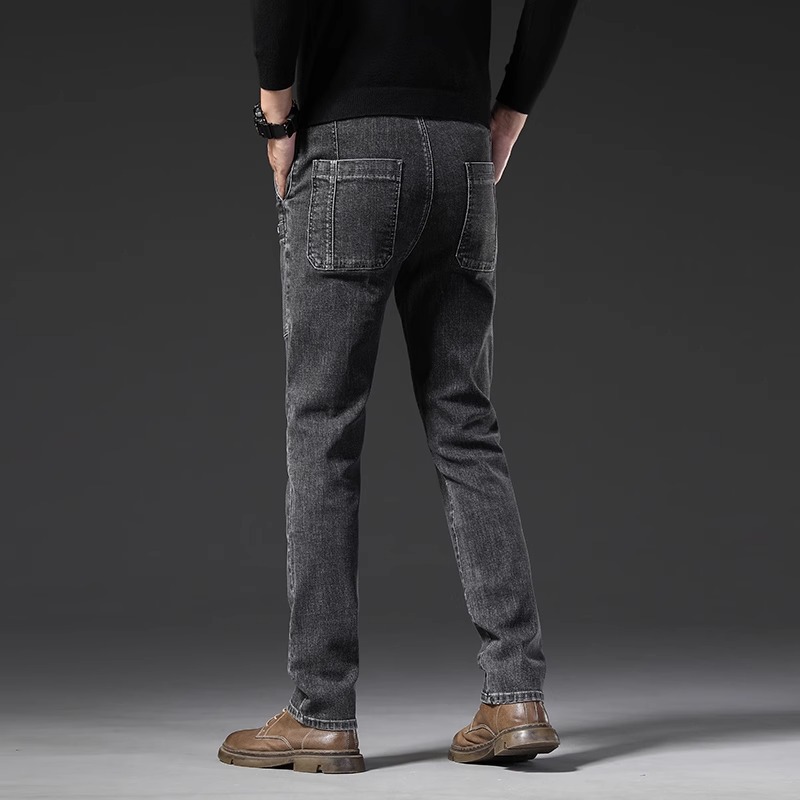 free shipping designer pants for man Multi pocket straight tube slim fit casual style