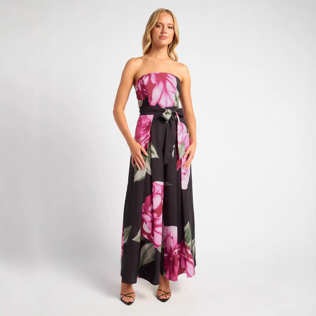 Plus Size Formal Elegant Pink Floral Summer One Shoulder Satin Midi Dresses Cocktail Evening Prom Party Dresses Female Dress 240730