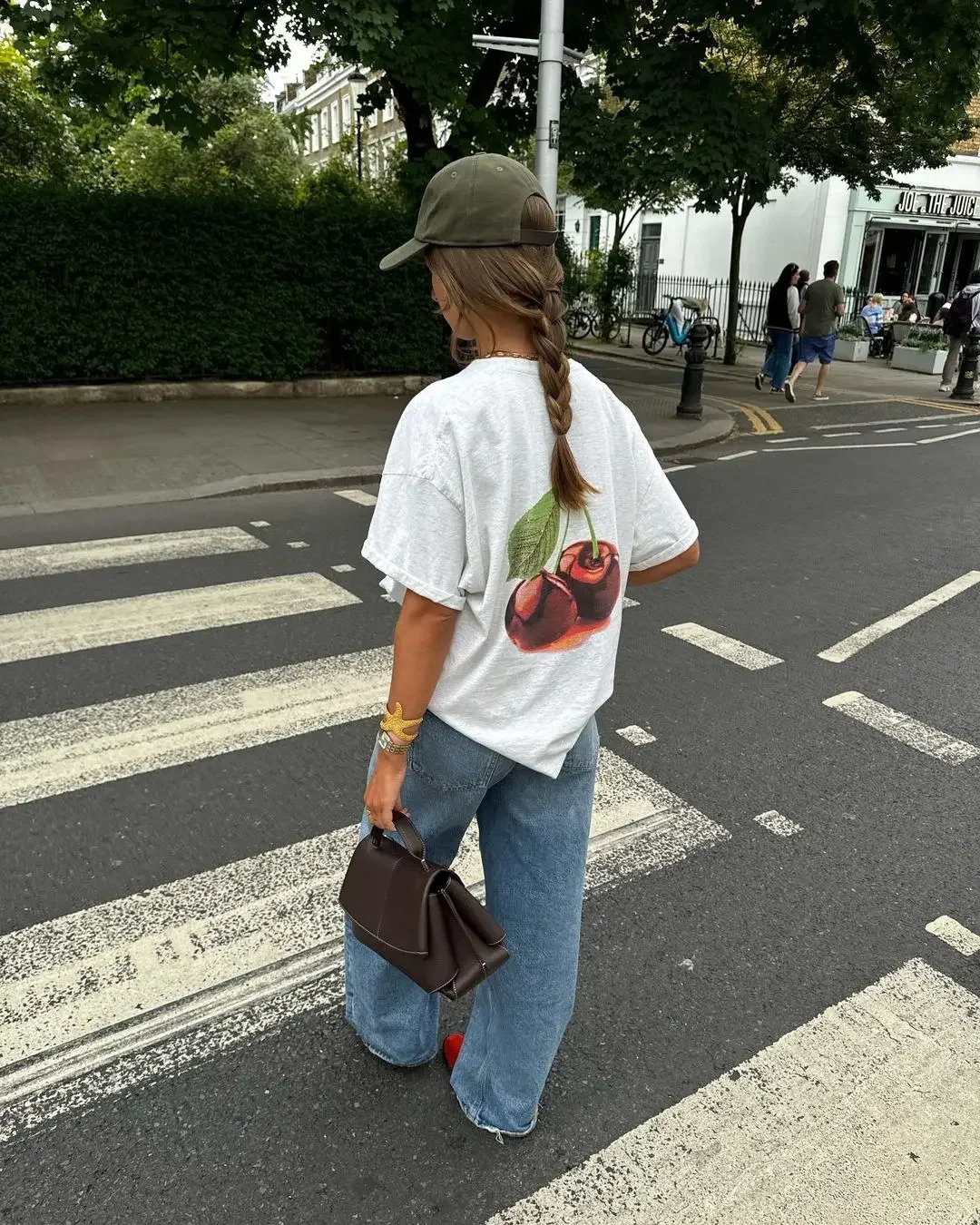 Summer Cherry Graphic T Shirts Harajuku Oversize Y2k Tops All Cotton Casual Streetwear Gothic Clothes Couple Goth Women Clothing 250728