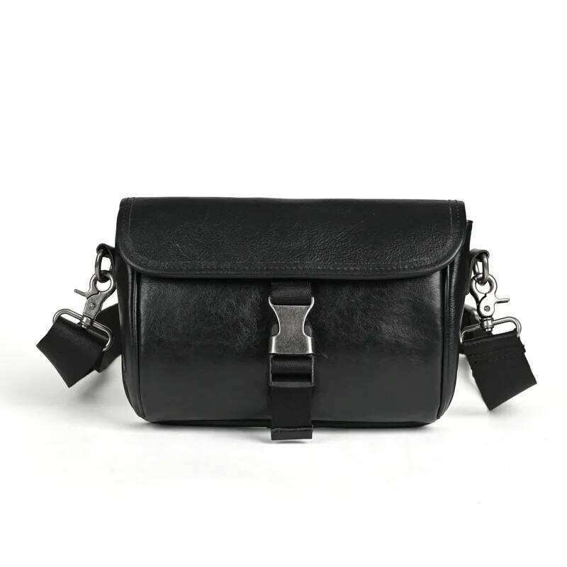 Designer Bags Men's Versatile Genuine Leather Messenger Vegetable-Tanned Cowhide Shoulder Bag, High-Quality Lightweight Small Square Bag Luxury B