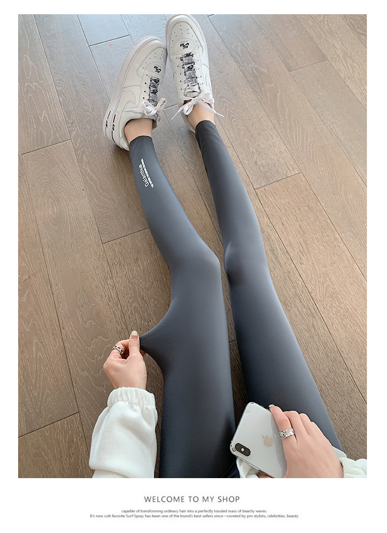 Women's thin breathable outer wear high waist slimming yoga leggings