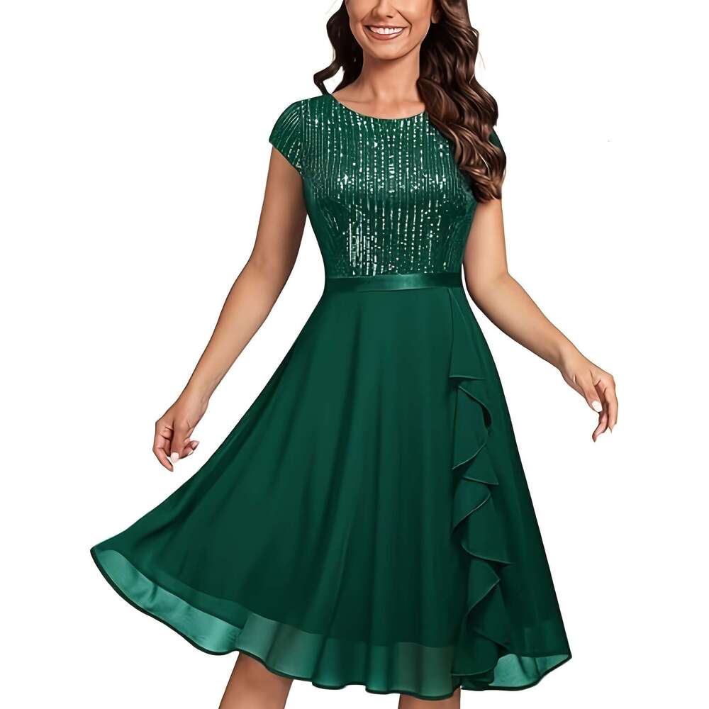 Chorus Evening Party Dress Women's Choir Long Skirt Evening Dress 2025 New Annual Meeting Host Performance Costume Spring