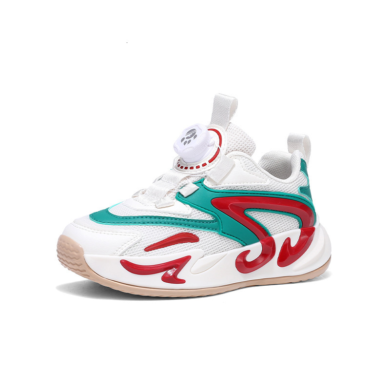 Boys' 2025 Spring New Children's Sports Mesh Breathable Boys Elementary School Students Non-Slip Wear-Resistant Running Shoes