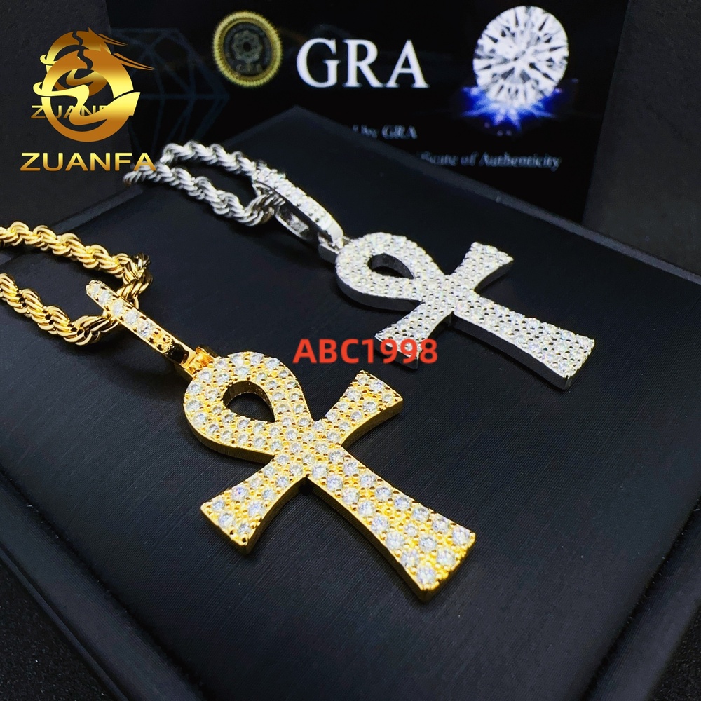 Iced Out D Color VVS Moissanite Diamond Sterling Silver 925 Fashion Hip Hop Pendant Moissanite Pendant Men