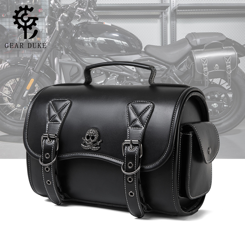 Harley Accessories Modified Side Rider Gear PU Leather Motorcycle Hanging Cruiser Tool Bags ddmymoon