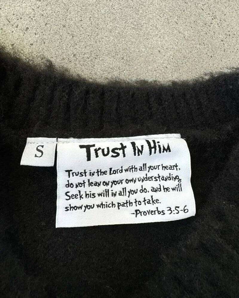 Fashion Y2k Casual Haruku Gothic Loose Couple Crewneck Knit Sweater Street Hip Hop Punk Retro Pullover