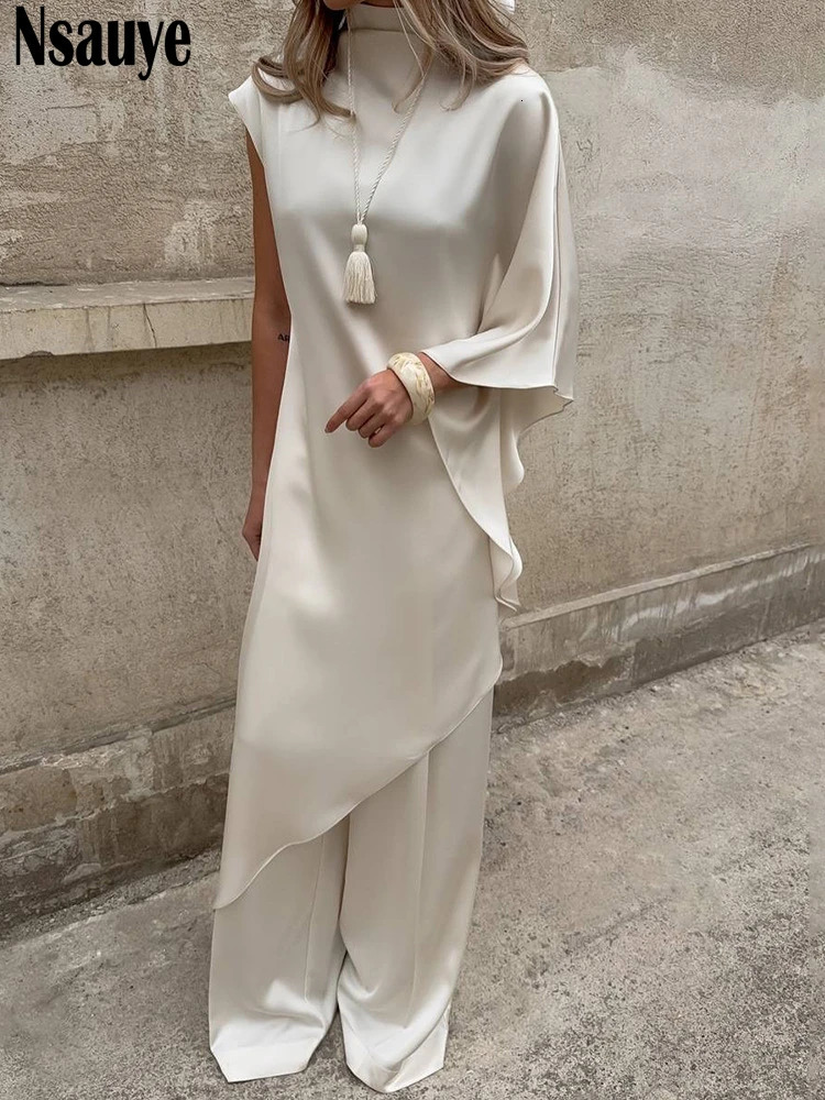 Sexy Evening Party Women Night Club Satin Elegant Dress Long Pullover Summer High Split Maxi Holiday Fashion Dress 250728