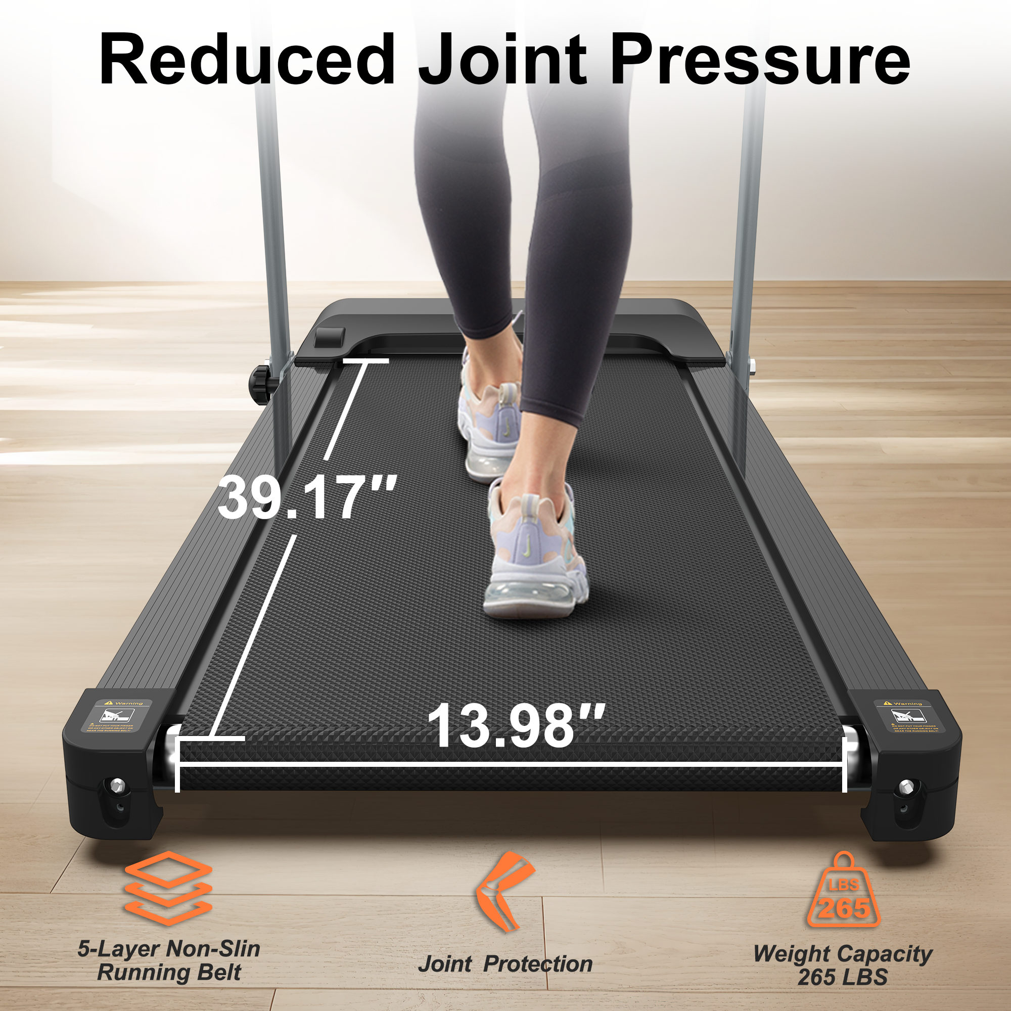 Multi-functional Household Folding Running Machine with Adjustable Speed Settings