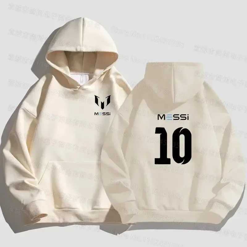 MESSI Cotton Printed Hoodie High Quality Solid Color Sportswear Couple Fashion Simple Jumping Top Loose Street Hoodie W250408