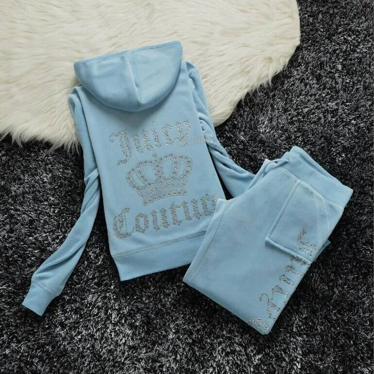 New Pants Juicy Cotoure tracksuit 2025 Velour Spring And Autumn Sportswear Twopiece Fashion Suit S-3Xl Veet Women fashion classic juicy Tracksuit b0f
