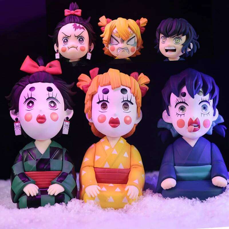 Demon Slayer Tanjirou Hashibira Inosuke Agatsuma Zenitsu Anime Model Action Figure PVC collection Toy