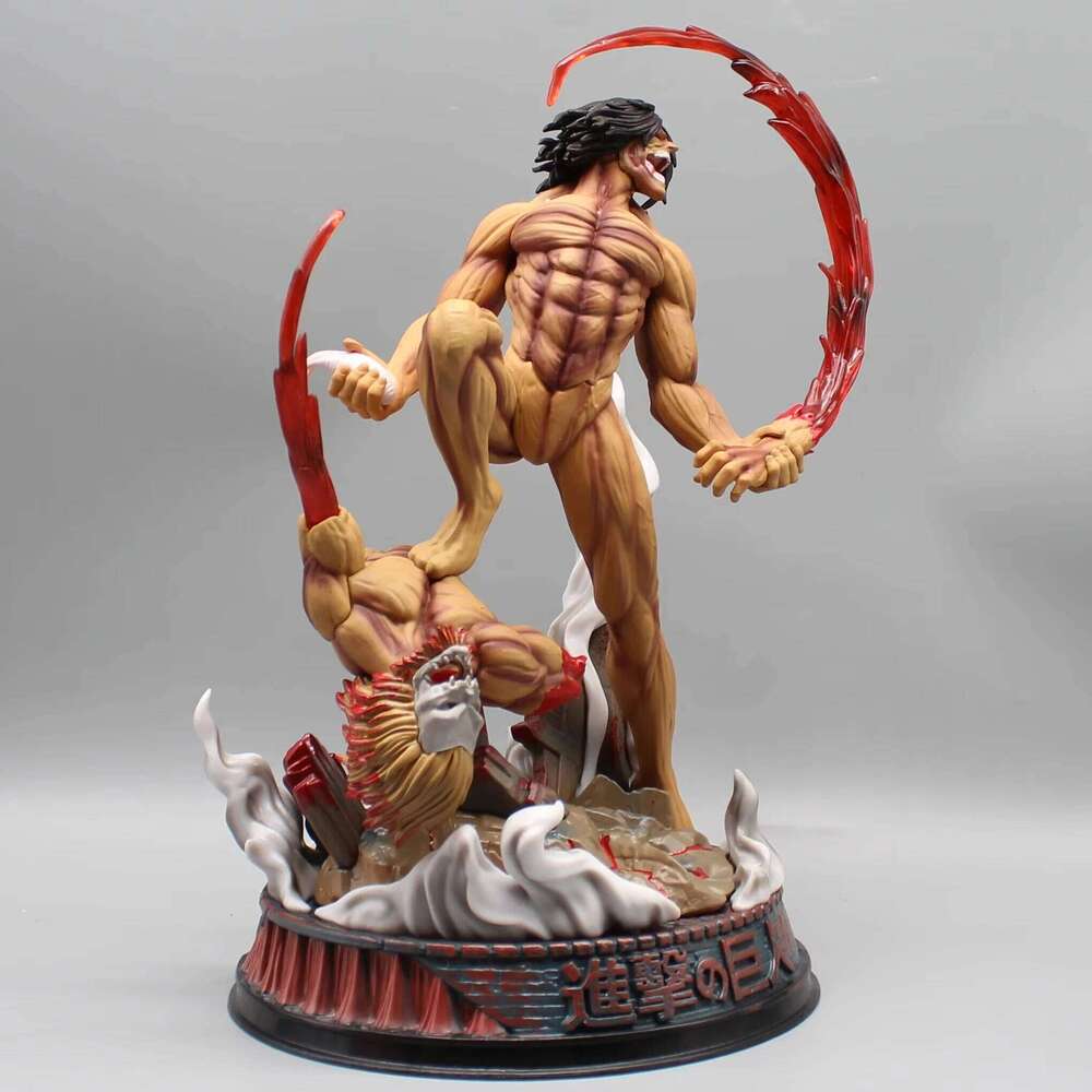 Attack On Anime Figure The Armored Figures 29cm Titan Eren Jager Action Figurine Model Pvc GK Statue Ornament Toys Gifts