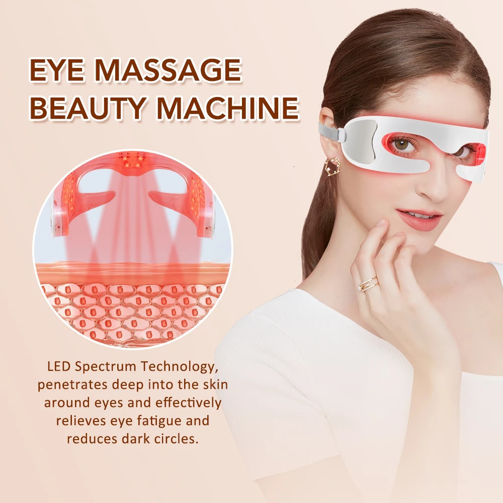 Visual 3D Eye Massager Red Light Relief Eye Fatigue Vibration Massage Eye Muscle Relaxation Beauty Tool Dark Circles 250726