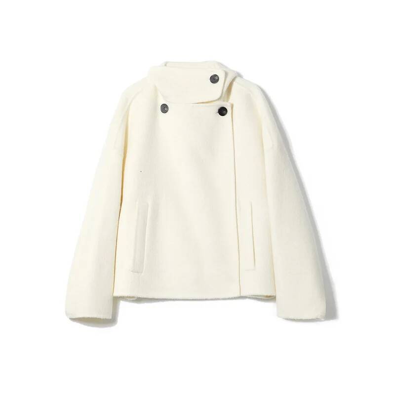 High Quality Double-Sided Wool Coat Women Alpaca Fibre Short Jackets Streetwear Outerwear Lady Cashmere Overcoat Autumn Winter
