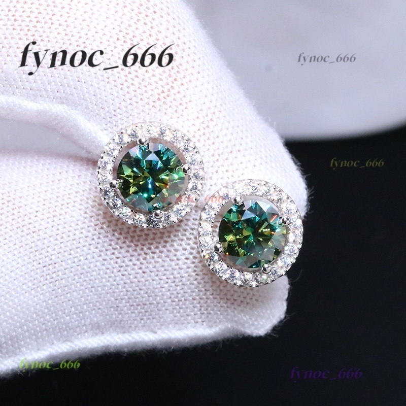 0.5-2ct Moissanite Stud Earrings VVS1 Clarify 925 Sterling Silver Moissanite Earrings Moissanite halo Earrings for Women Men