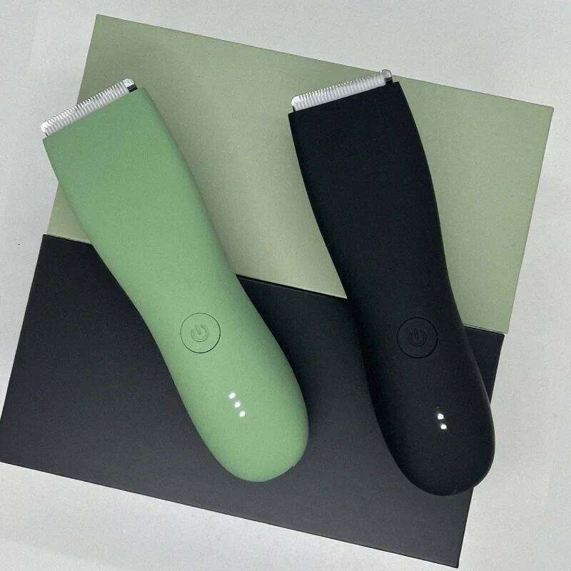 Balls Pubic & Hair Trimmer Groin Men, IPX7 Waterproof Electric Body Groomer with Replaceable Ceramic Blade