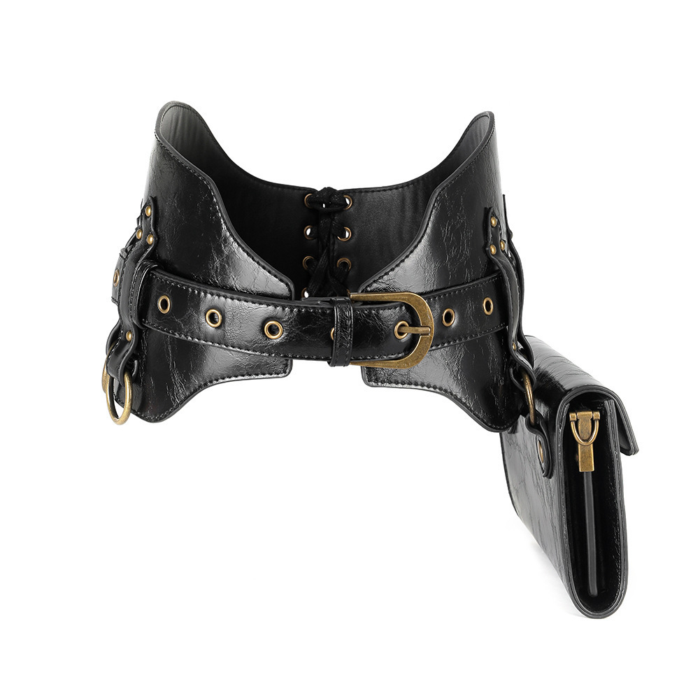 New Guangzhou for Women Steampunk PU Leather Women's Outdoor Phone Accessory Waist Bag ddmymoon