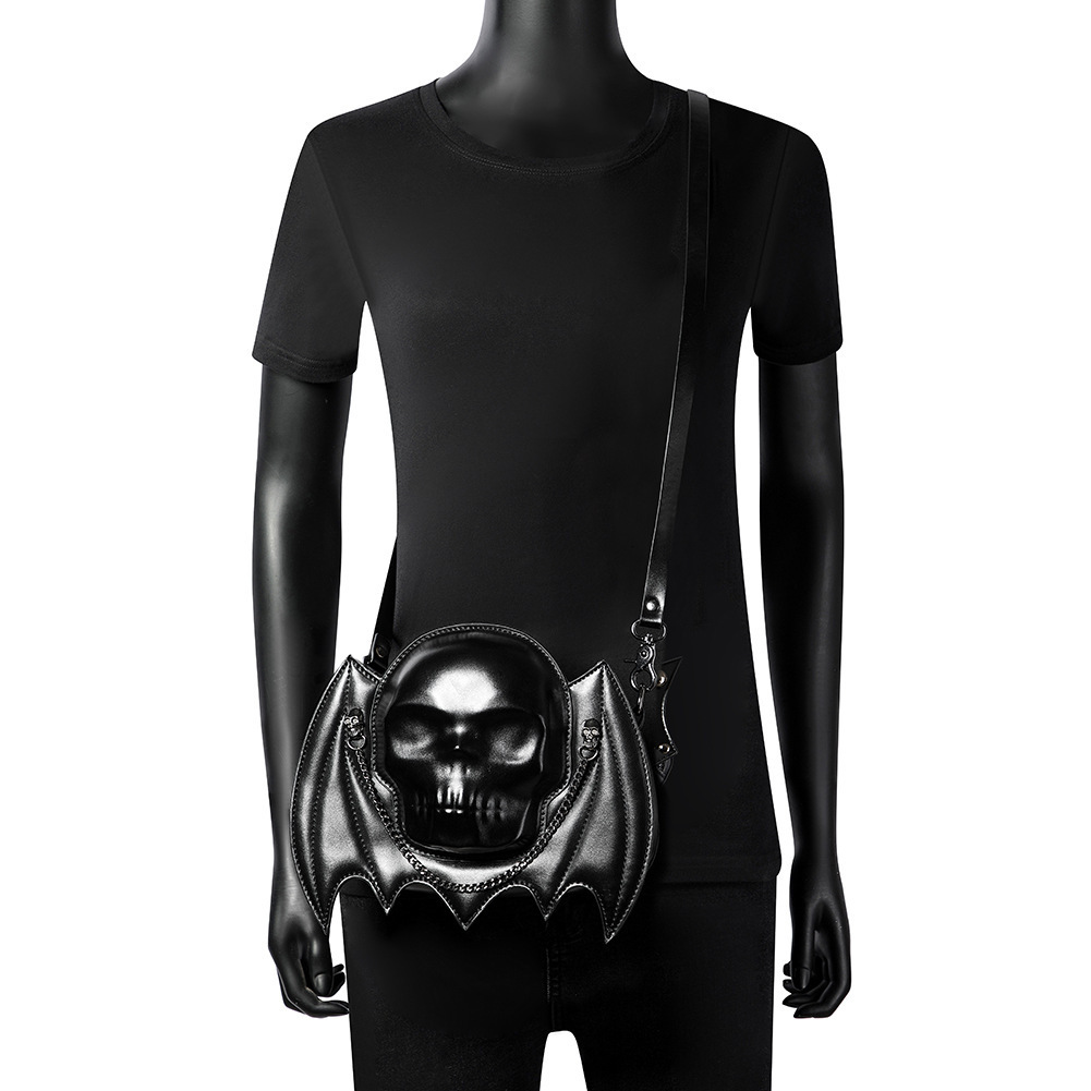 New Punk Style Creative Bat Design Skull Head Women's Shoulder Crossbody Bag ddmymoon