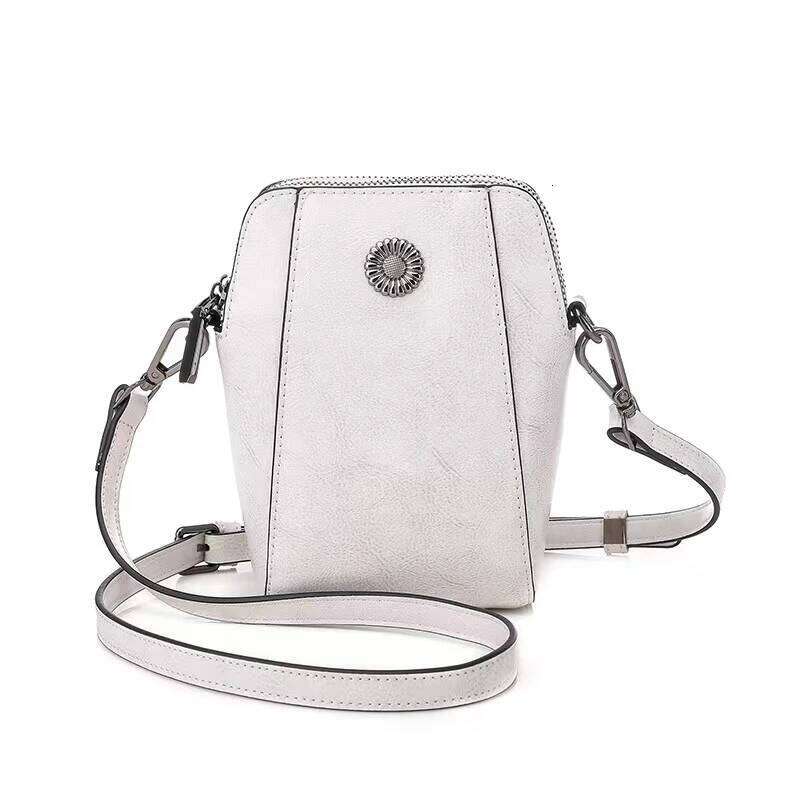 Designer Bags Leather Women's Mobile Phone Single Shoulder Messenger Purse Fashion All-Match Oil Wax Cowhide Casual Crossbody Small Bag Luxury Ba