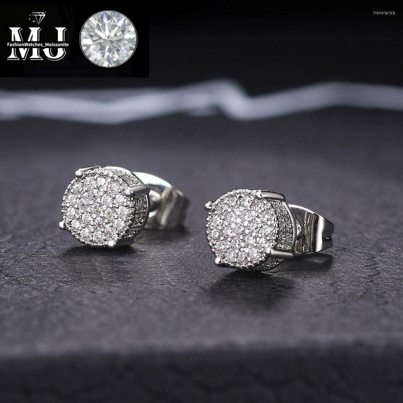 Stud Sier Earrings Vvs moissanite Men Women Hip Hop Rock Rapper Band Dinner Party Designer Jewelry