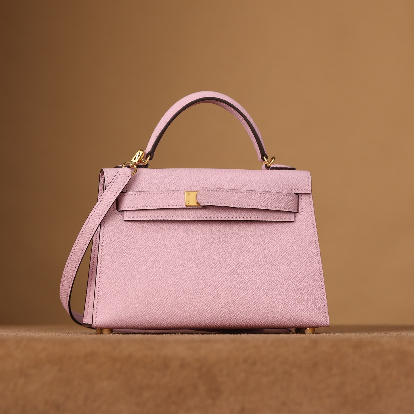 Crocue designer bag epsom leather mini handbag with top handle cross body purse women clutch evening handbags 19cm small crossbody bag mauve handbags wallet bags
