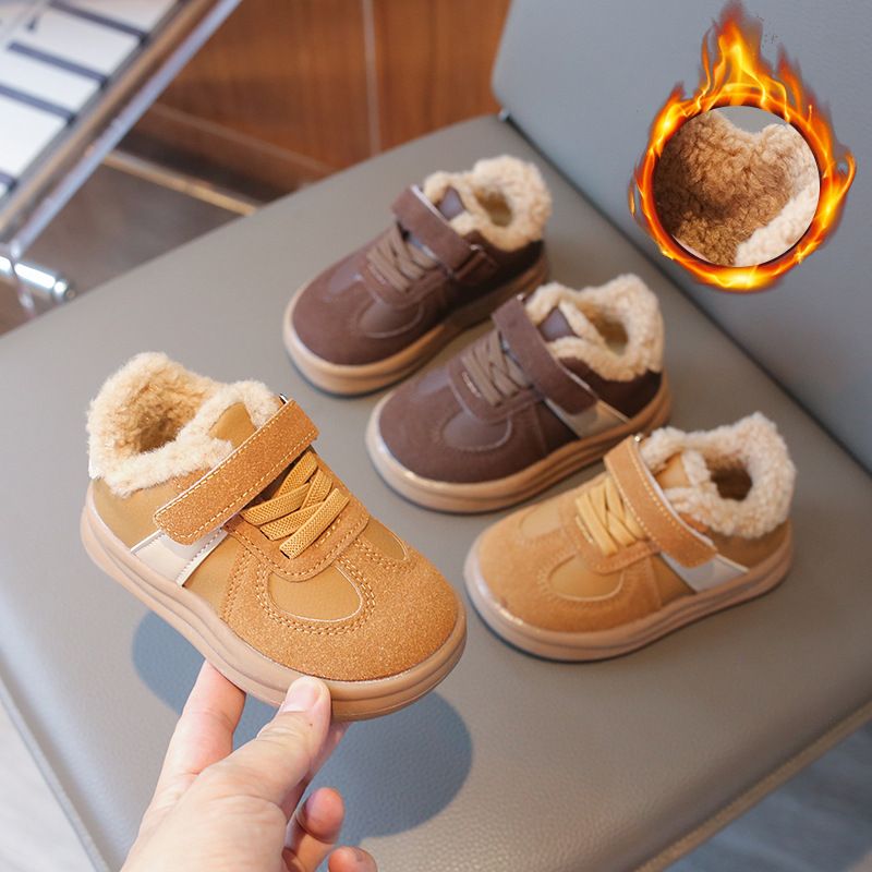 Winter Cotton Sport Kids Children Thick Casual Shoes Happysteps For Toddler Boys Plush Warm Girls Sneakers Size US6c-US13C H0173 XJ260303