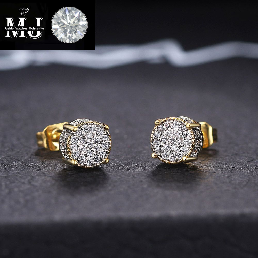 Stud Sier Earrings Vvs moissanite Men Women Hip Hop Rock Rapper Band Dinner Party Designer Jewelry