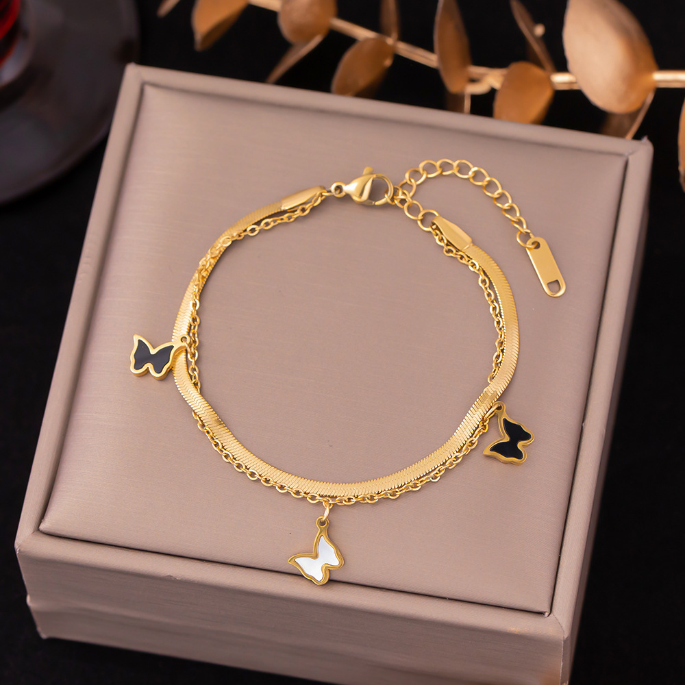 Couple Fashion Versatile Steel Bracelet for Women Light y Jewelry Korean NonFading Wristband Summer Womens Style 250728