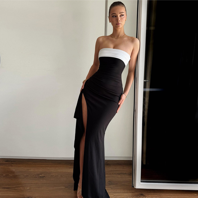 Free shipping designer dress for women Fashionable and minimalist dress personalized and loose long skirt