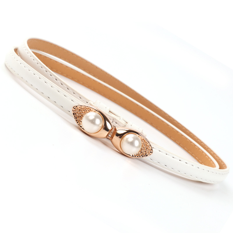 Designer Belt Cowhide Belts Woman Leather Belts Slim Belt Strap Luxury Women's Chain Belt Buckle Fashion Smooth Buckle Belt With Strap