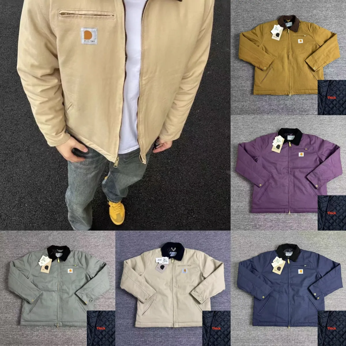 Carharrett Jacket Designer Coat Top Quality J140 Classic American carharttlies jacket overall Hooded Work Jacket With Warm And Windproof Cotton Jacket