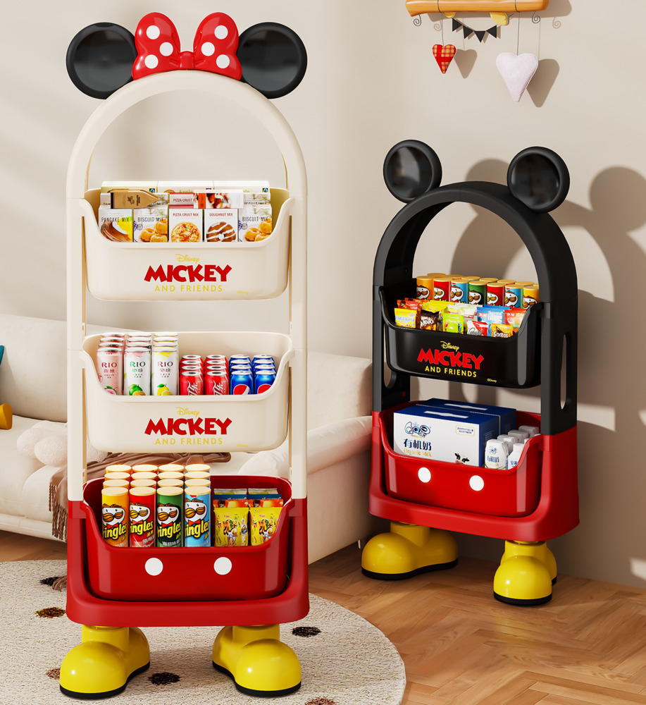 Storage Rack Living Room Floor-standing Multi-layer Snack Rack Home Bedroom Bedside Table Childrens Toy Rack Small Cart 250728