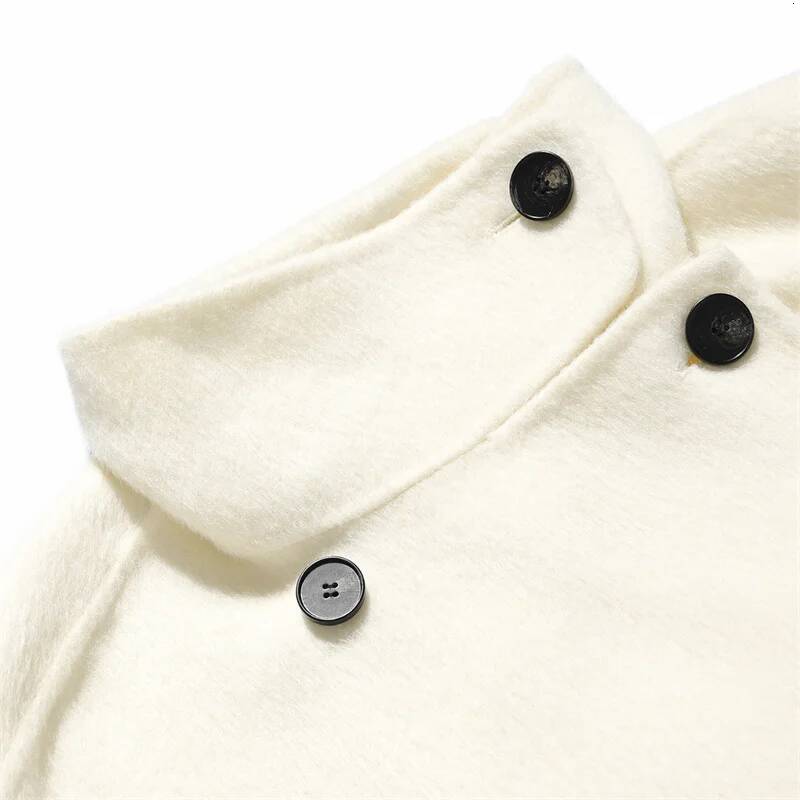 High Quality Double-Sided Wool Coat Women Alpaca Fibre Short Jackets Streetwear Outerwear Lady Cashmere Overcoat Autumn Winter