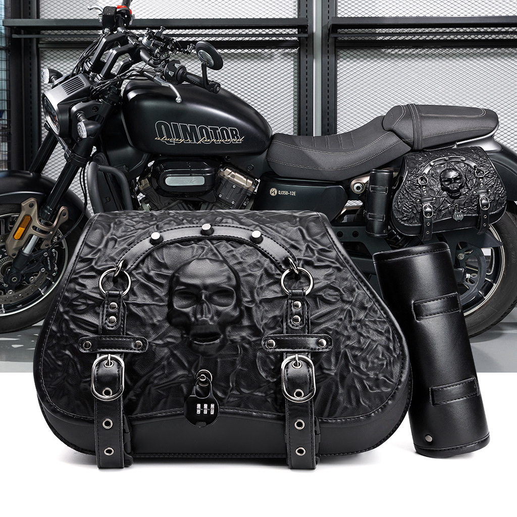 Punk Harley Motorcycle Modified Heavy-duty Anti-theft Prince Cruise Equipment Side Hanging Bag ddmymoon