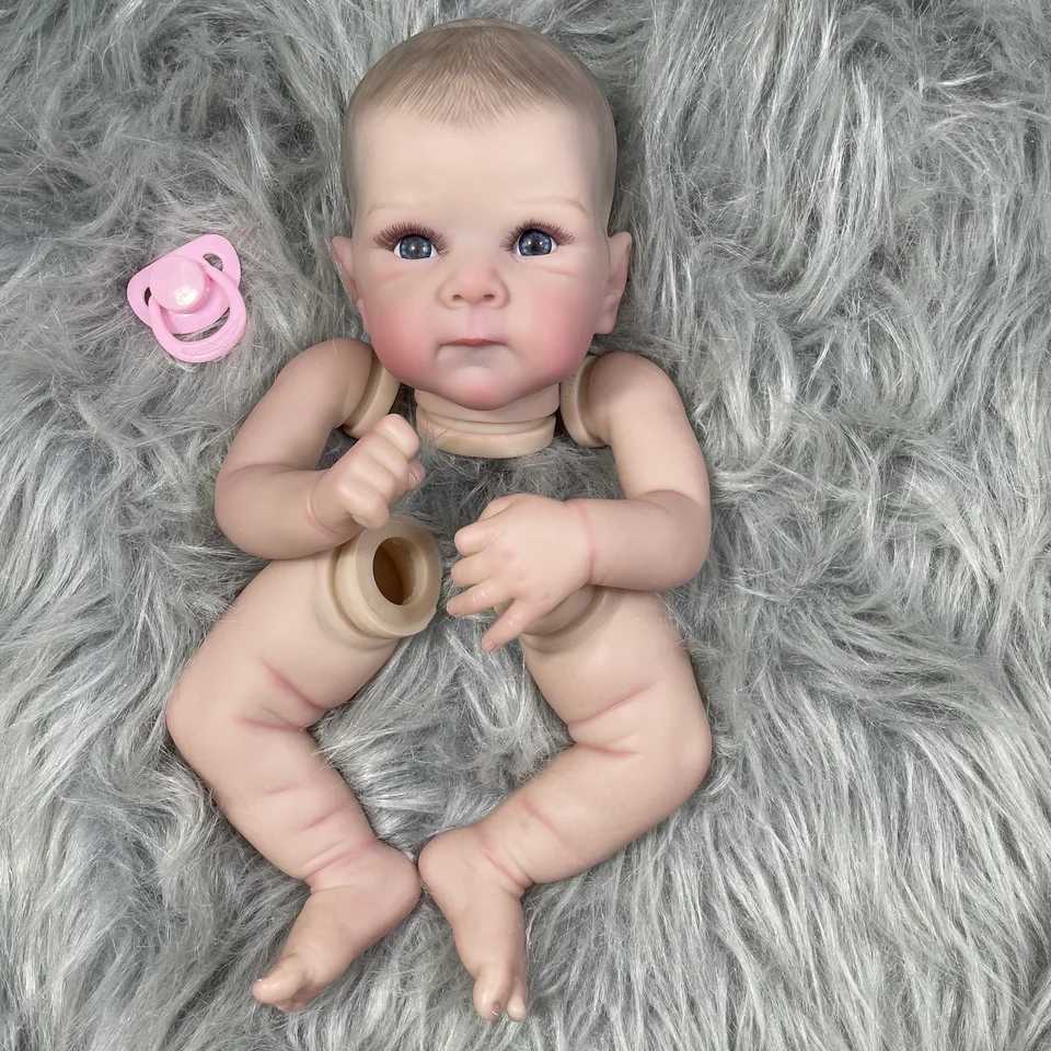 20 Inch Reborn Bettie 3D Skin Painted Kit With Eyelashes and Cloth Body Unassembled Reborn Baby Doll Parts DIY Molds W250728
