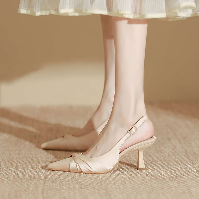 Sandals 2024 Spring Fashion Huizhou Autumn New High Heels Women's Stiletto High-end Backless Shoes