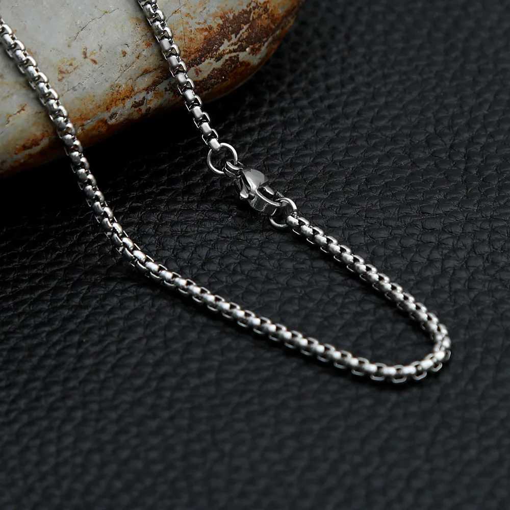 3mm Stainless Steel Trendy Charm Necklace 50cm/60cm/70cm Gold/Black/Steel Color Classic Rope Chain for Unisex Jewelry Wholesale XJ250708