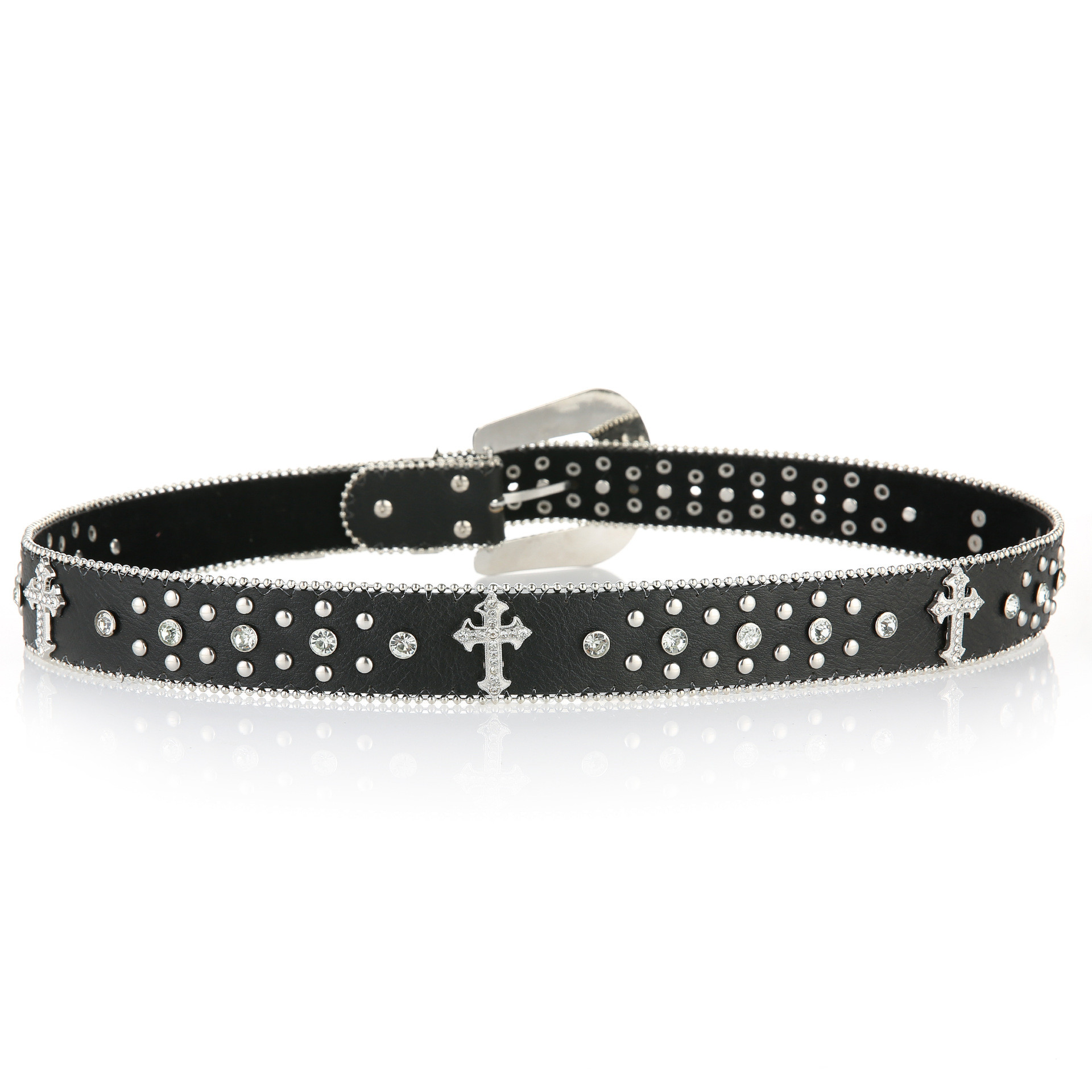 Designer Belt Cowhide Belts Woman Men Leather Belts Crystal Belt Strap Luxury Women's Chain Belt Buckle Fashion Pin Buckle Belt With Strap