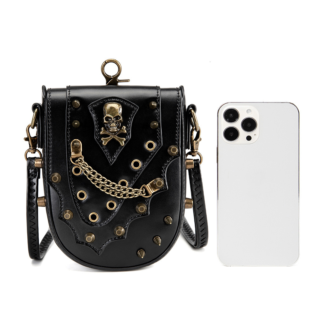 2025 New Steampunk Women's Single Shoulder Heavy Craft Dumpling Versatile Underarm Coin Phone Bag ddmymoon