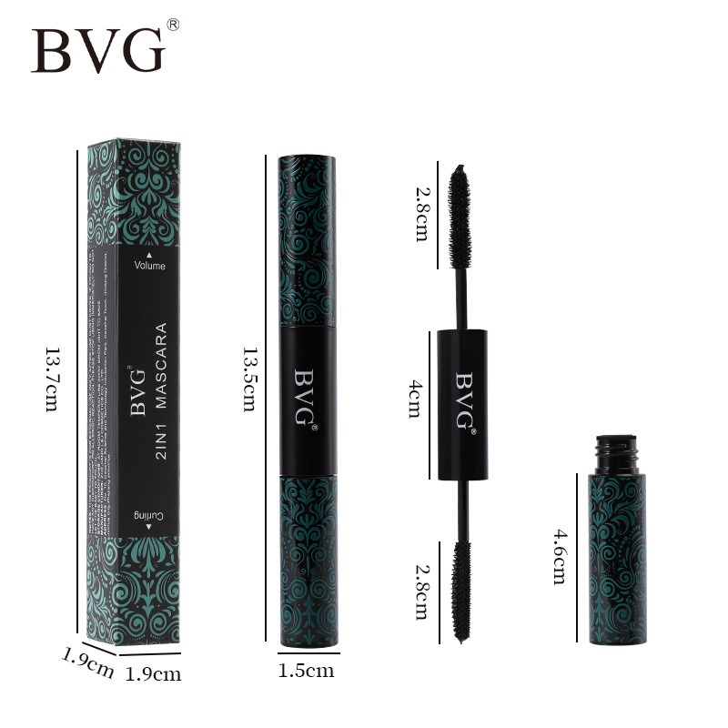 4D Silk Fiber Lash Waterproof 2 in 1 Waterproof Extra Volume Mascara Long Lasting Manufacturers Double Sided Dual End Mascara Eyelashes Extension Wate