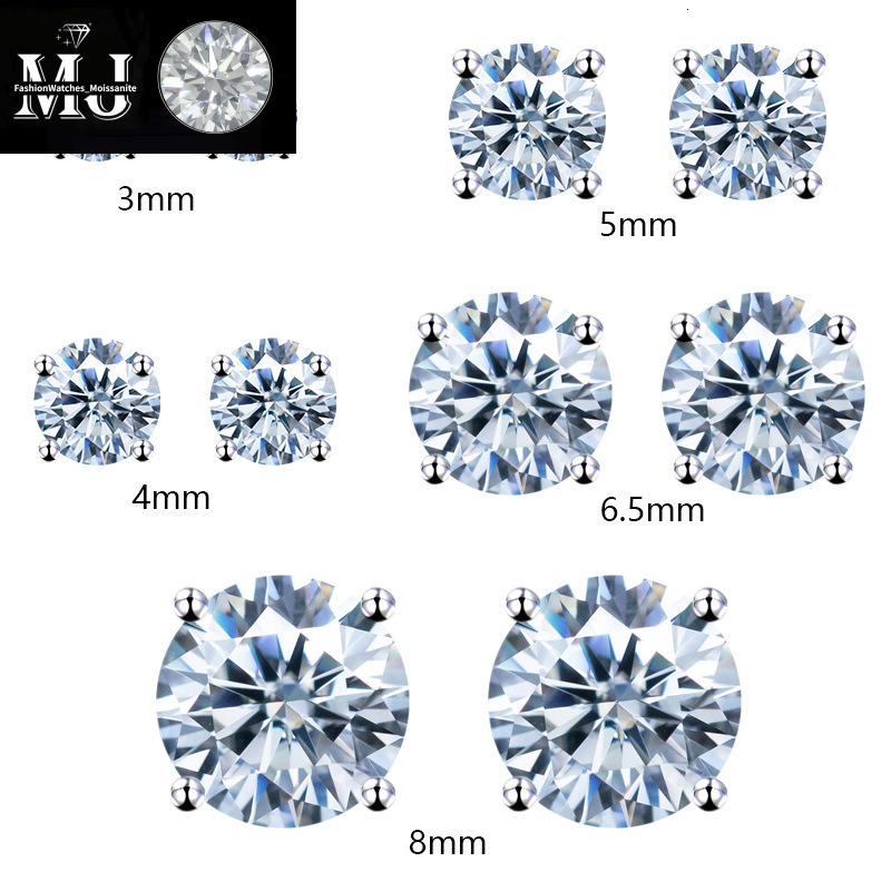 pass dia tester vvs moissanite High-end luxury earrings designer for women sterg sier stud earrings gold plated mens earring hip hop jewelry valentine