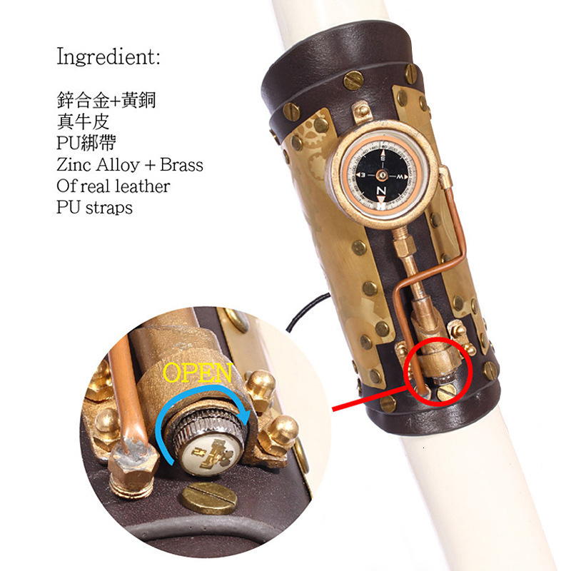 Medieval Steampunk Outdoor Compass Bracelet Jewelry for Women Halloween Anime Party Arm ddmymoon