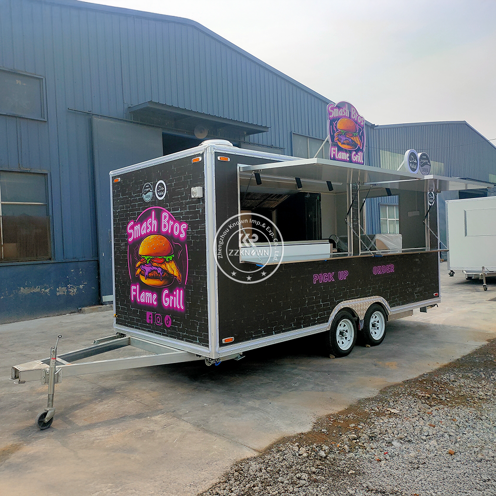 Street Barbecue Food Concession Trailer Mobile Small Deep Fryer Food Truck Food Trailer Ice Cream Van Fast Food Truck
