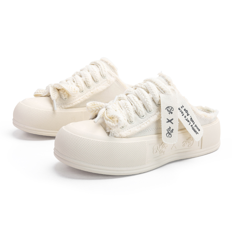 Women's Casual Thick Sole Sneakers - Vintage Dad Shoes with Canvas Upper